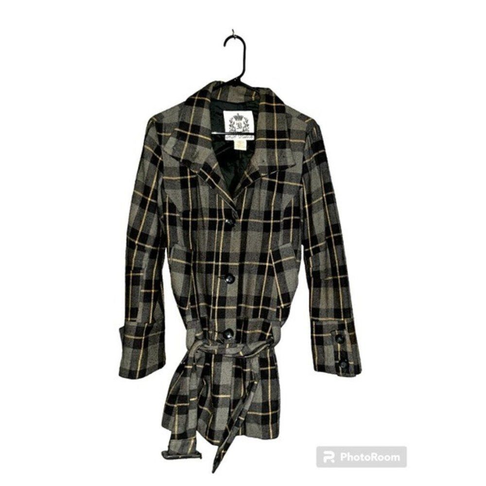 BB Dakota Plaid Double Breasted Peacoat